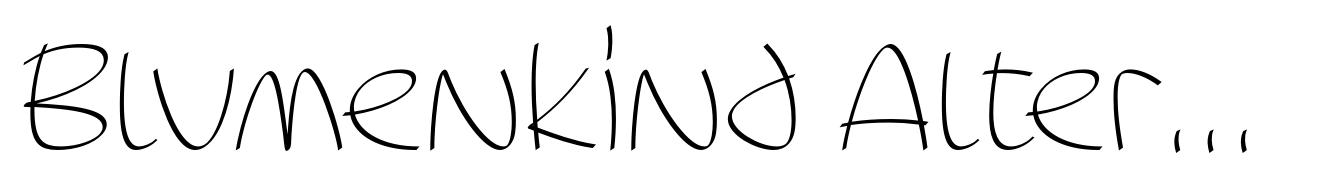 Blumenkind Alternate Calligraphic